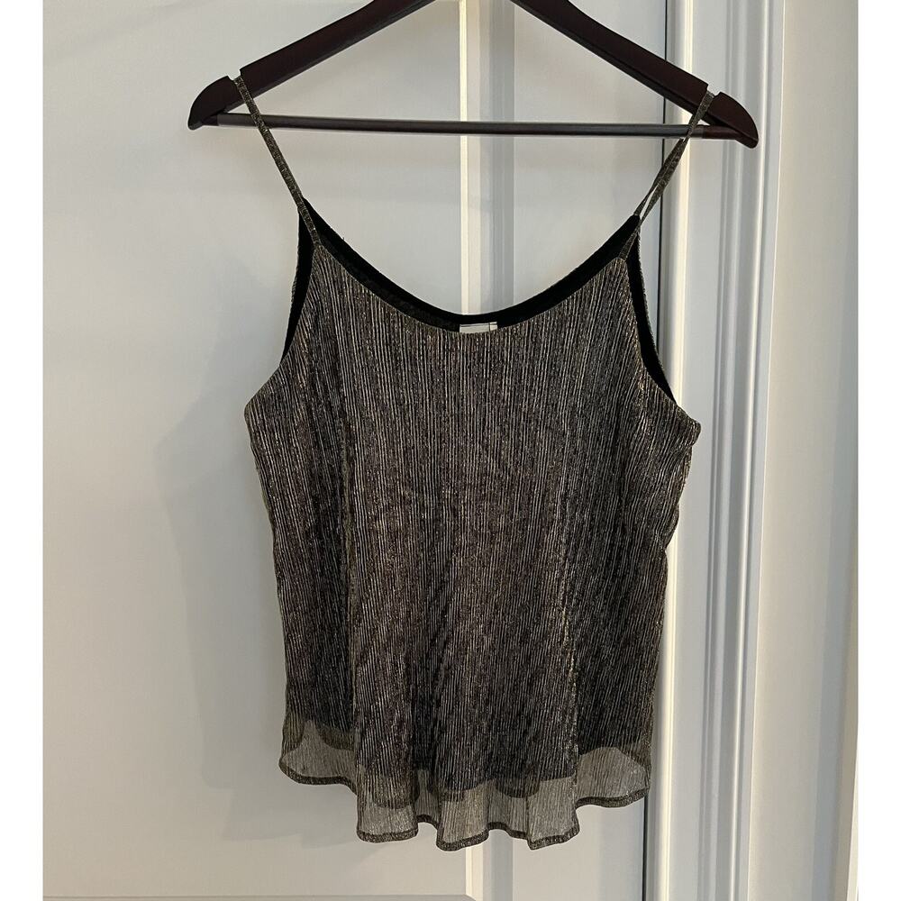 Paper Crane Gold Shimmer Spaghetti Strap Cami top Sz. S